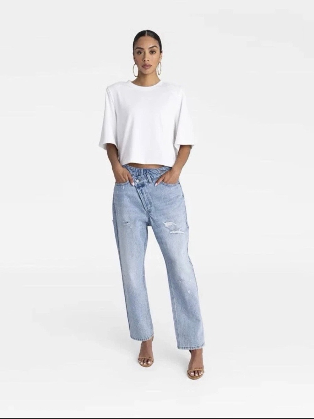 KBB by KAHLANA Women's Mid-Rise Tapered Leg 'The Dylan Jean' - Light S00